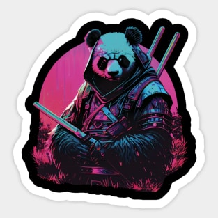 Samurai panda Sticker